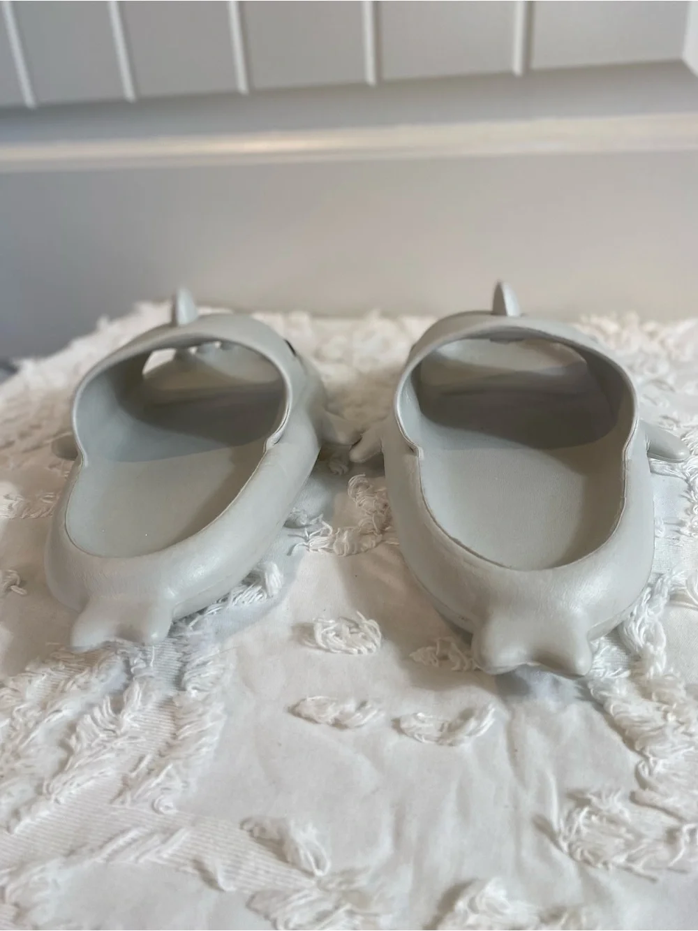 New!  Light Gray Shark Slide Sandals for Kids